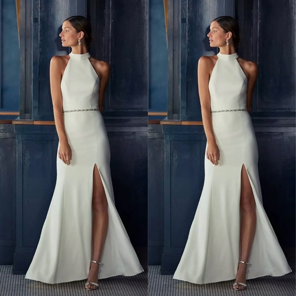 Bhldn Montreal Crepe Maxi Dress Ivory 